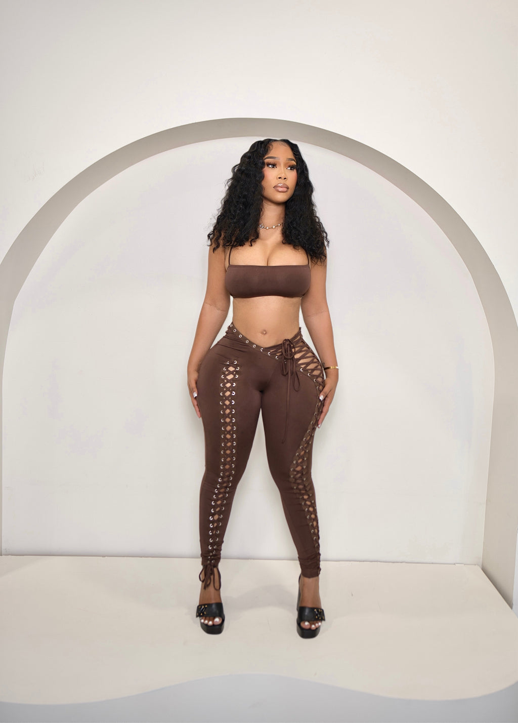 Lace Me Up Set – Chocolate Brown