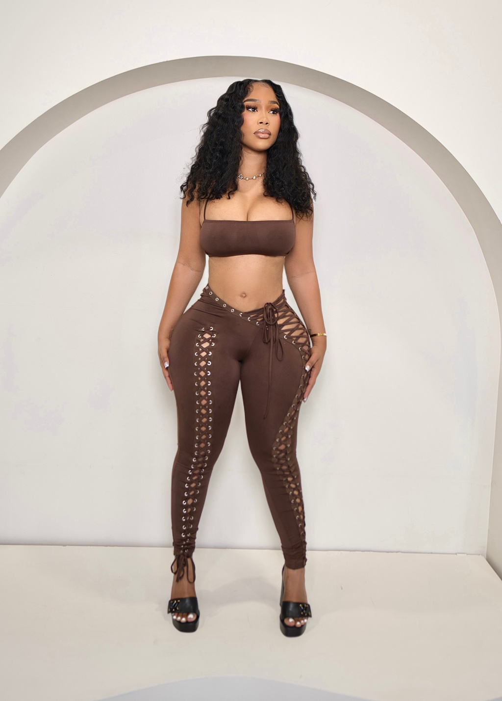 Lace Me Up Set – Chocolate Brown