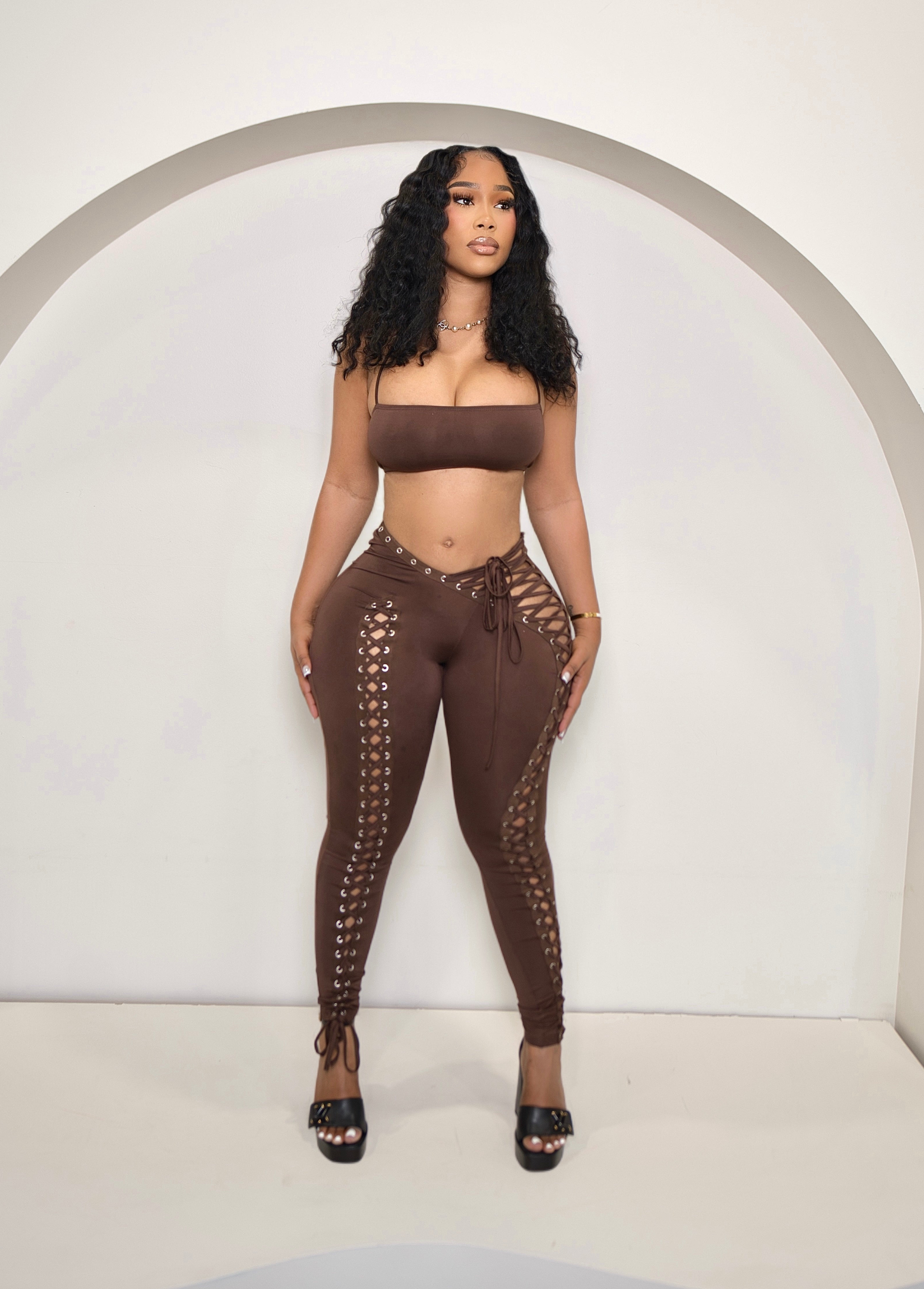Lace Me Up Set – Chocolate Brown