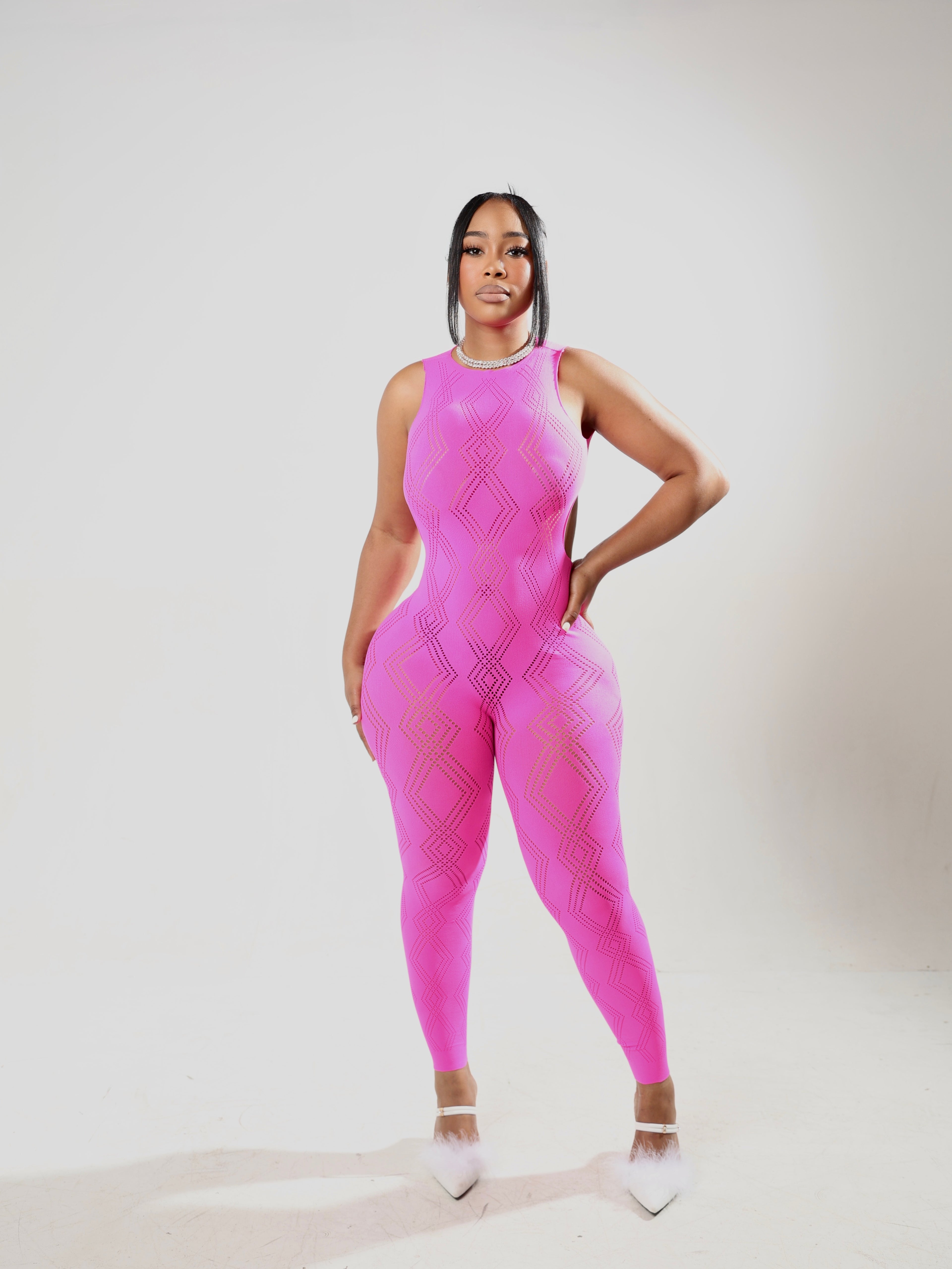 Diamond Cut Open Back Jumpsuit