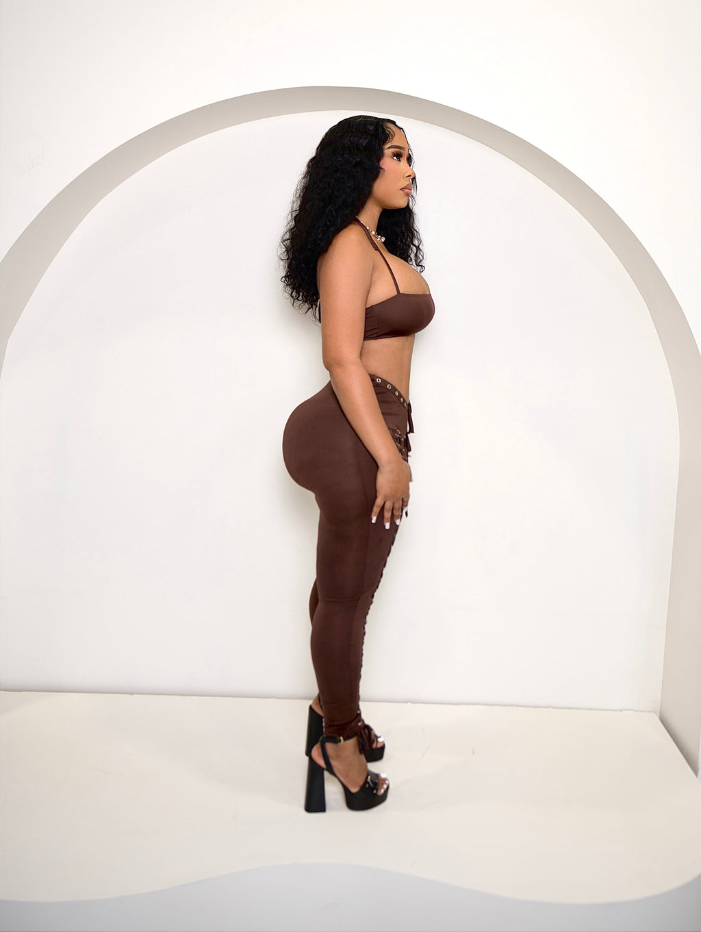 Lace Me Up Set – Chocolate Brown