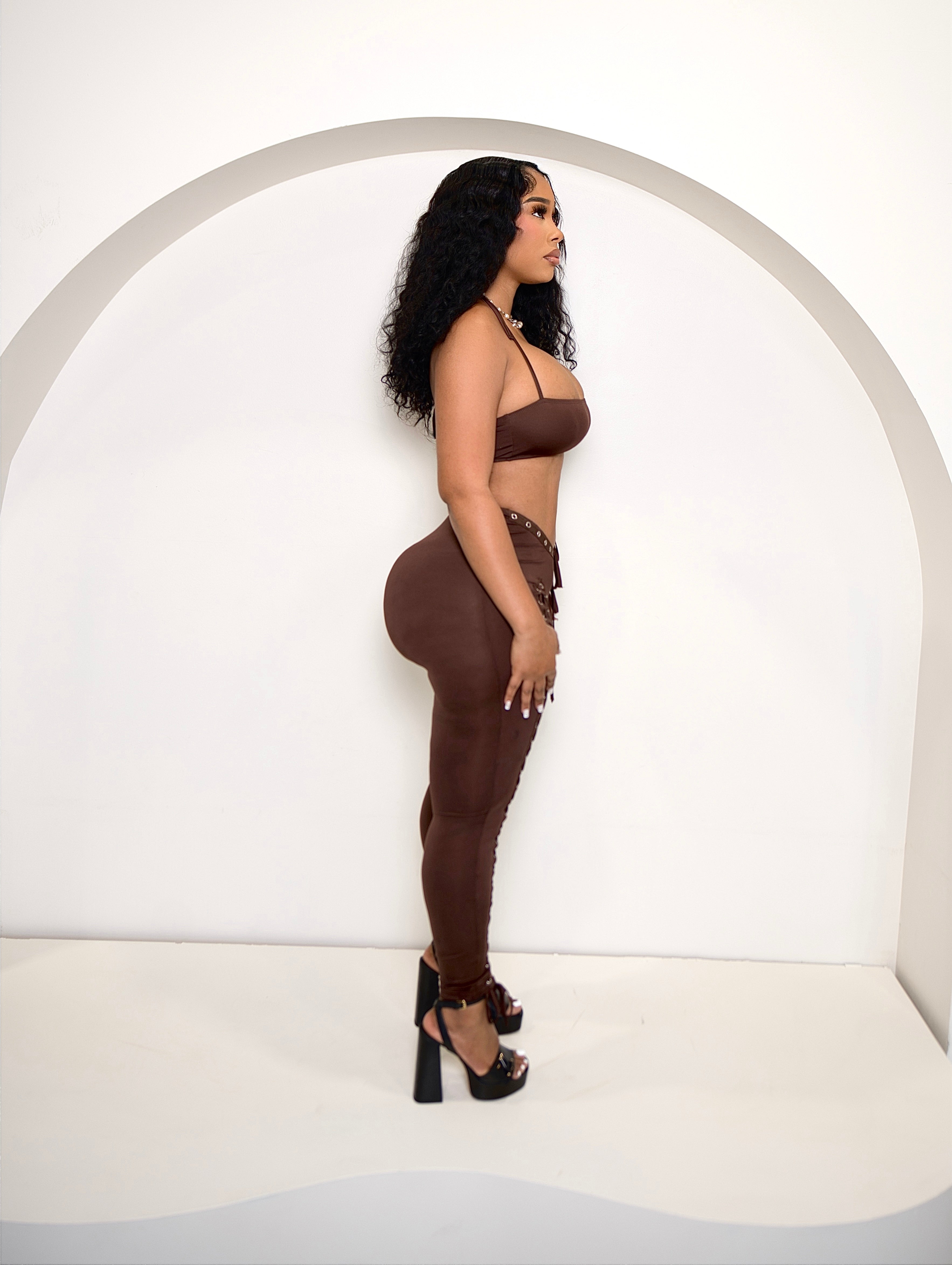 Lace Me Up Set – Chocolate Brown